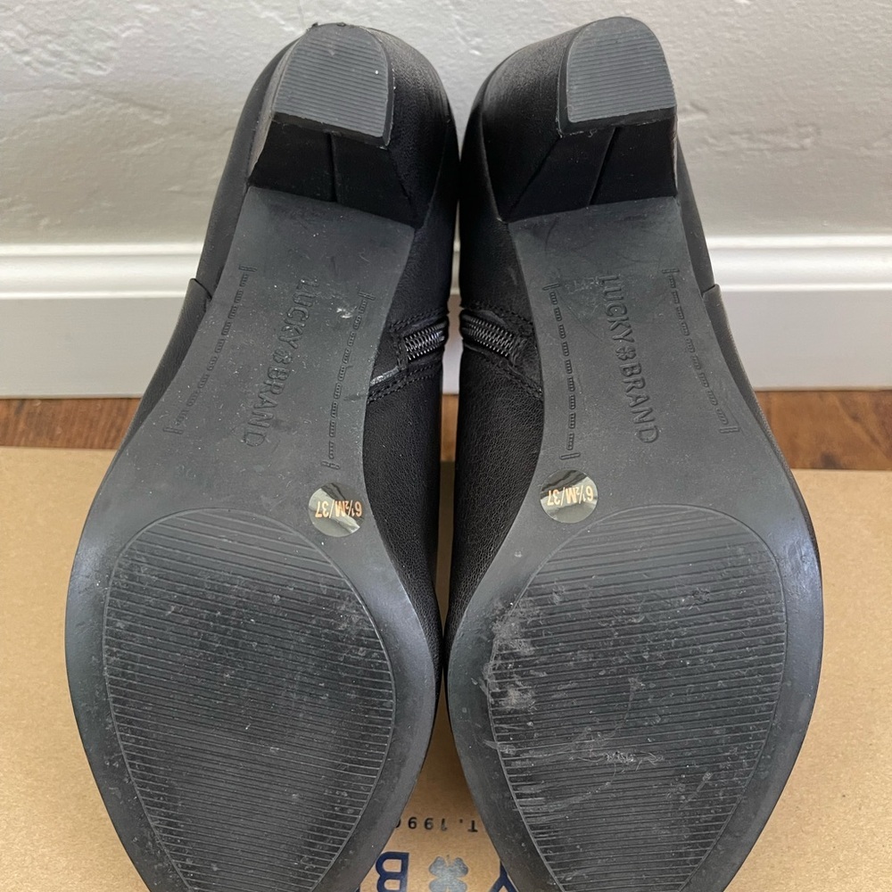 Lucky Brand LK-Sairio Ankle Booties 6.5 black leather - Picture 6 of 7